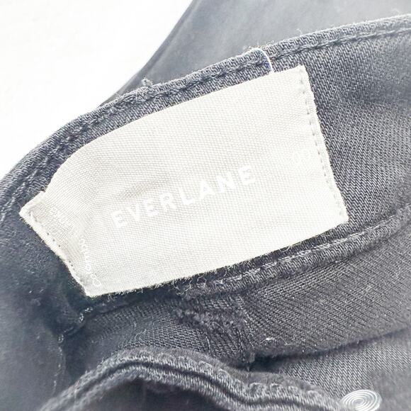 Everlane The Straight Leg Crop Short Black Denim Jean Pants Size 00 - Picture 6 of 8